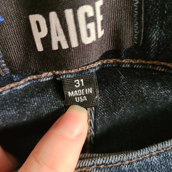 Paige Normandie Jeans Size 31 W=31 I=31 Straight Leg - Picture 3 of 10